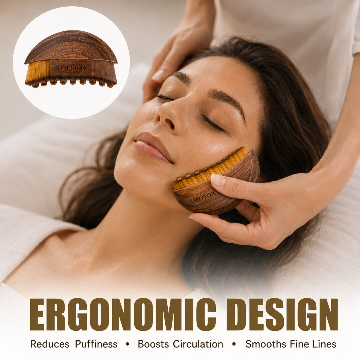 VEROAX Lymphatic Contour Facial Brush